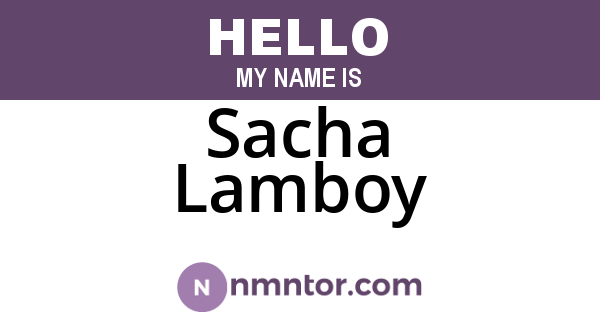 Sacha Lamboy