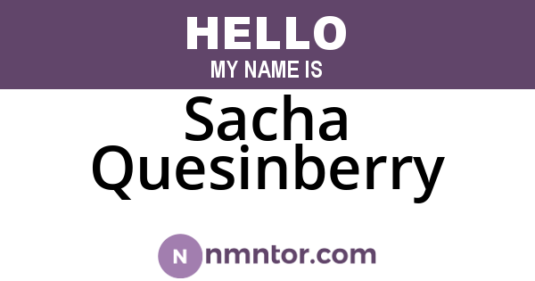 Sacha Quesinberry