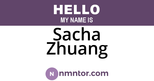 Sacha Zhuang
