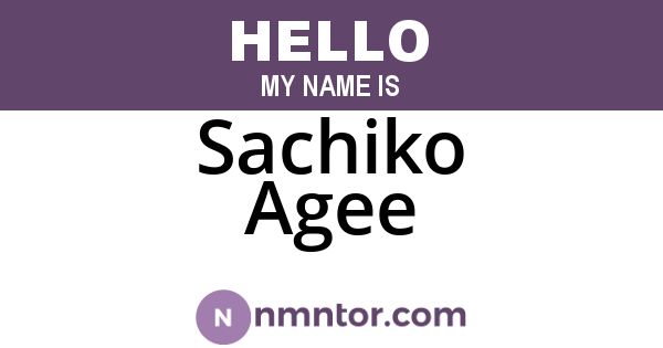 Sachiko Agee