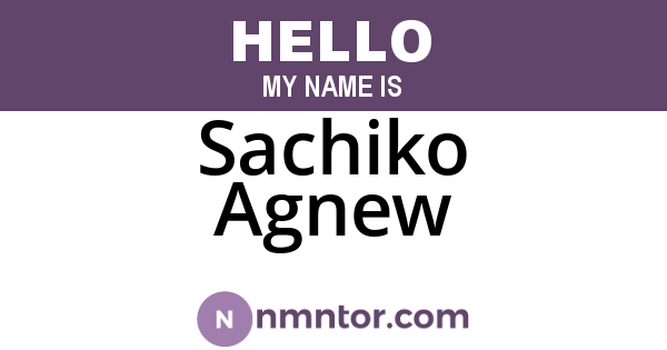 Sachiko Agnew