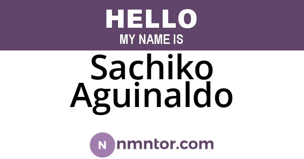 Sachiko Aguinaldo