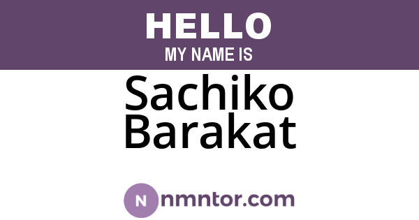 Sachiko Barakat