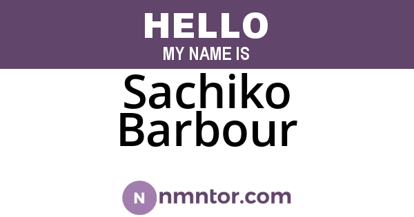 Sachiko Barbour
