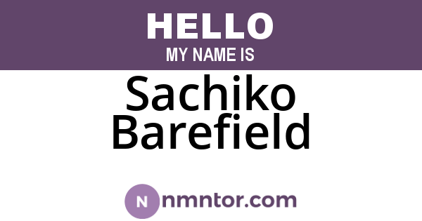 Sachiko Barefield