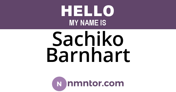 Sachiko Barnhart