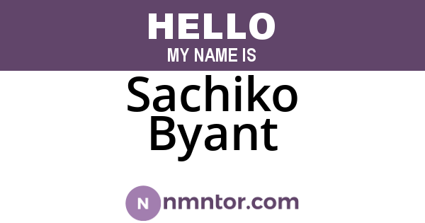 Sachiko Byant