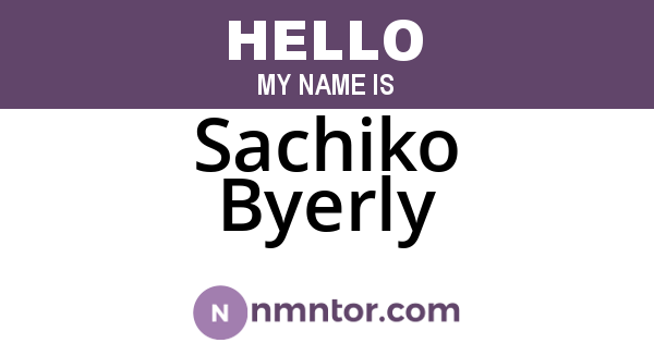 Sachiko Byerly