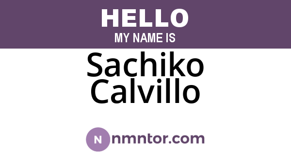Sachiko Calvillo