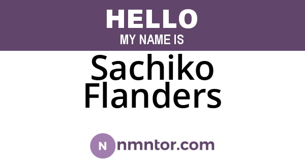 Sachiko Flanders