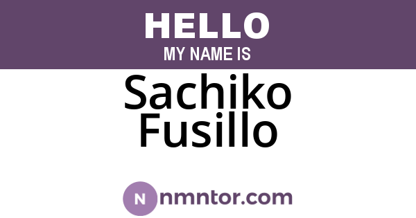 Sachiko Fusillo