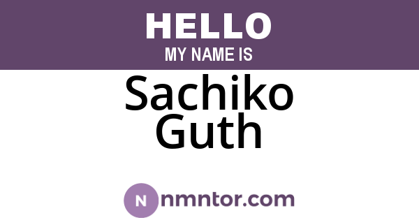Sachiko Guth