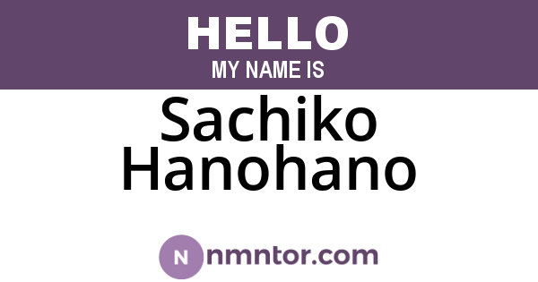 Sachiko Hanohano