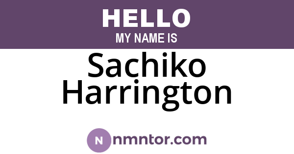 Sachiko Harrington