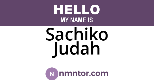 Sachiko Judah