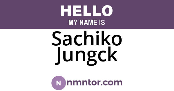 Sachiko Jungck