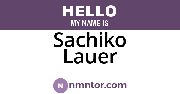 Sachiko Lauer