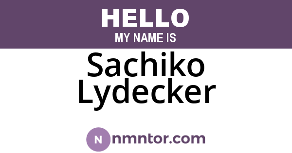 Sachiko Lydecker