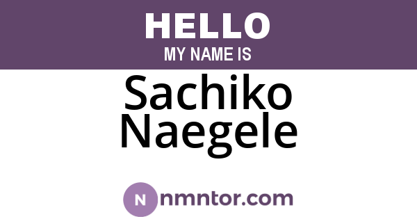 Sachiko Naegele