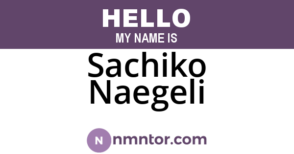 Sachiko Naegeli