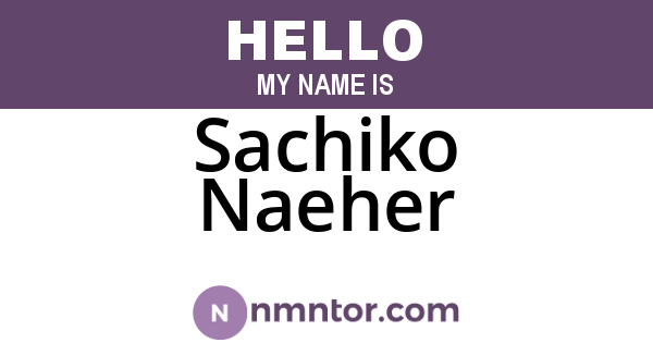 Sachiko Naeher