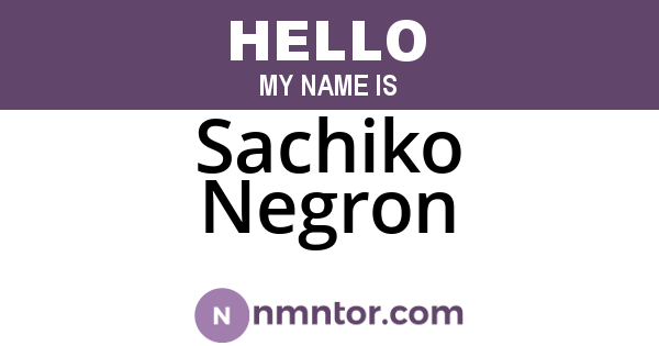 Sachiko Negron