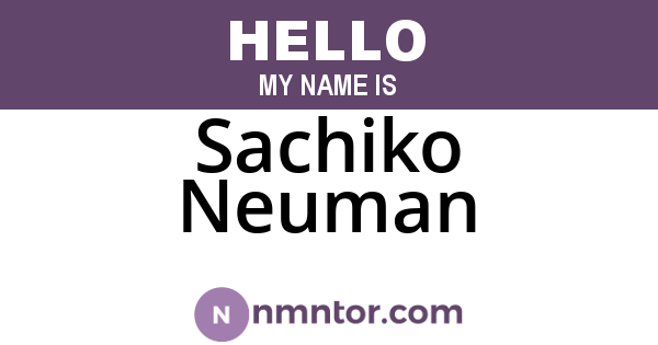 Sachiko Neuman