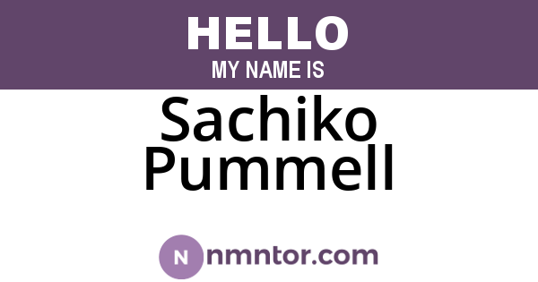 Sachiko Pummell