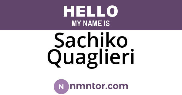 Sachiko Quaglieri