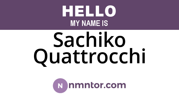Sachiko Quattrocchi