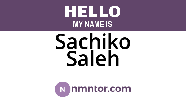Sachiko Saleh