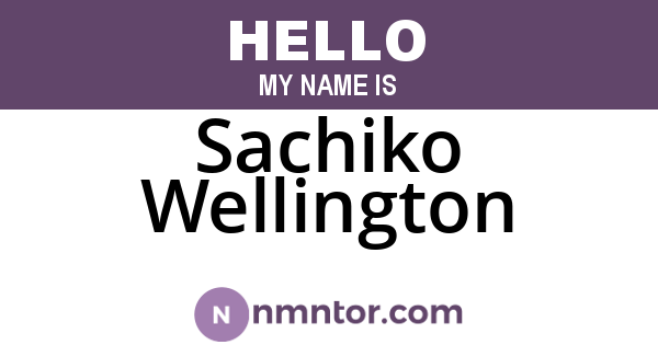 Sachiko Wellington