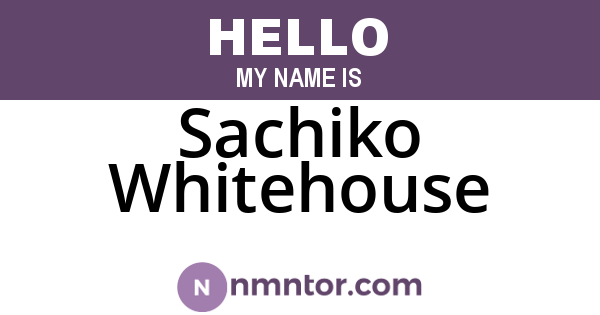 Sachiko Whitehouse