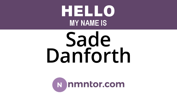 Sade Danforth
