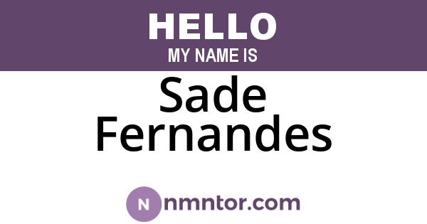 Sade Fernandes