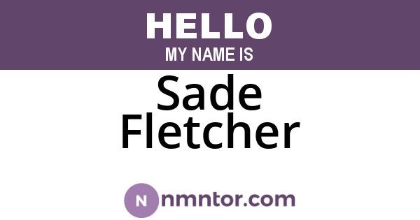 Sade Fletcher