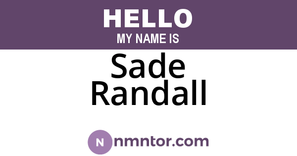 Sade Randall
