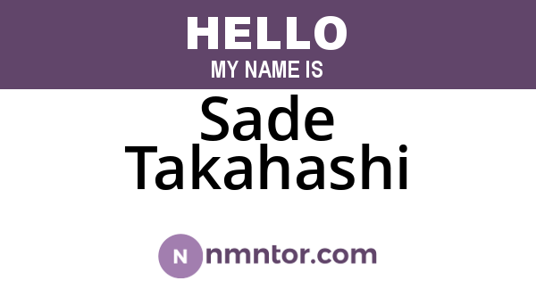 Sade Takahashi