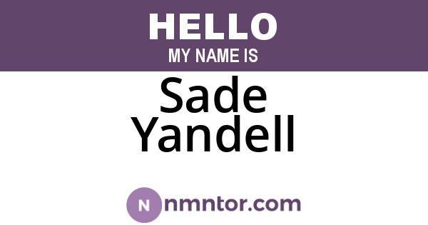 Sade Yandell