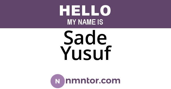 Sade Yusuf
