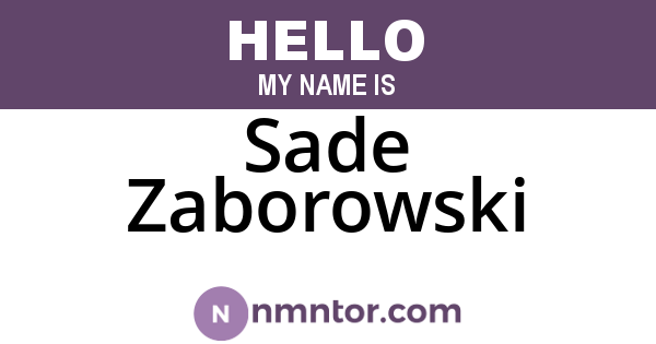 Sade Zaborowski