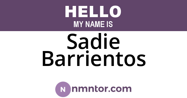 Sadie Barrientos