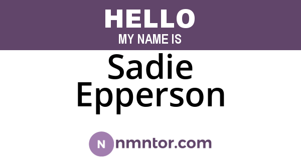 Sadie Epperson