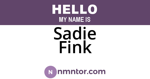 Sadie Fink