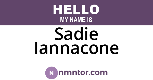 Sadie Iannacone