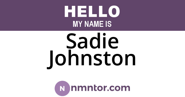 Sadie Johnston