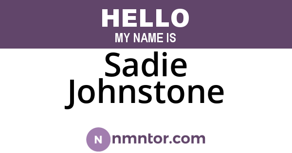 Sadie Johnstone