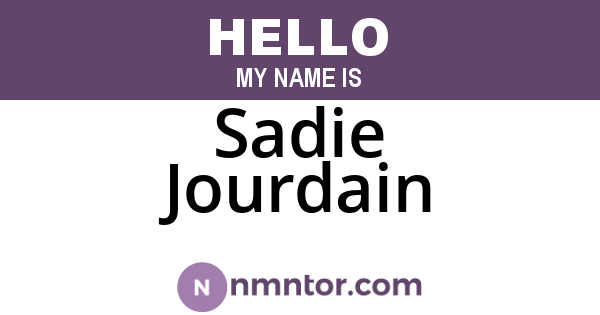 Sadie Jourdain