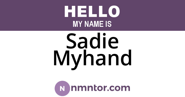 Sadie Myhand