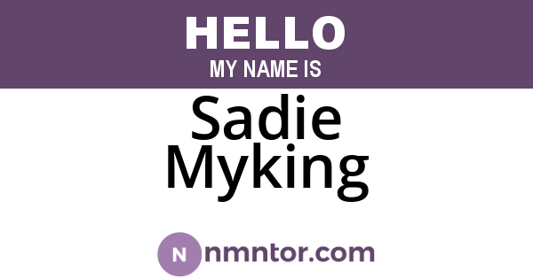 Sadie Myking